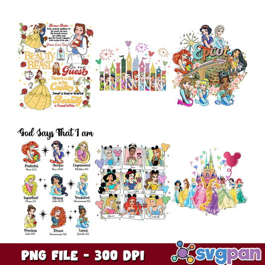 Disney Princess Bundle PNG for Creative Projects