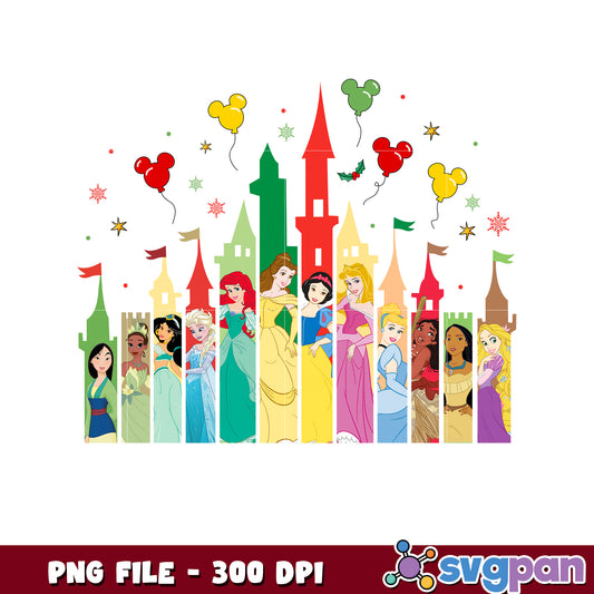 Disney Princess Castle Celebration PNG Artwork Design