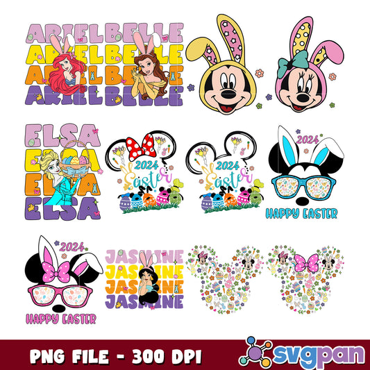 Disney Princess Easter Bundle PNG 300 DPI