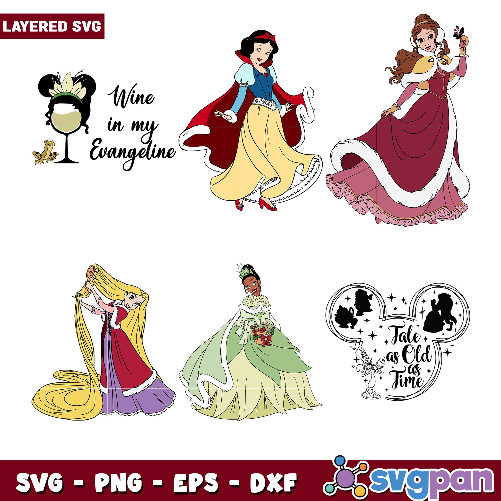 Disney Princess SVG Bundle