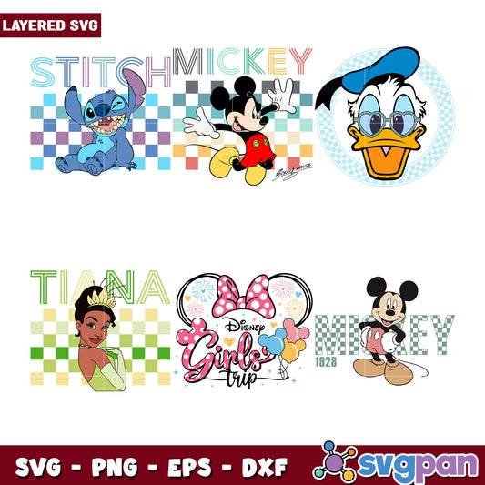 Disney Princess & Mickey Mouse SVG Bundle