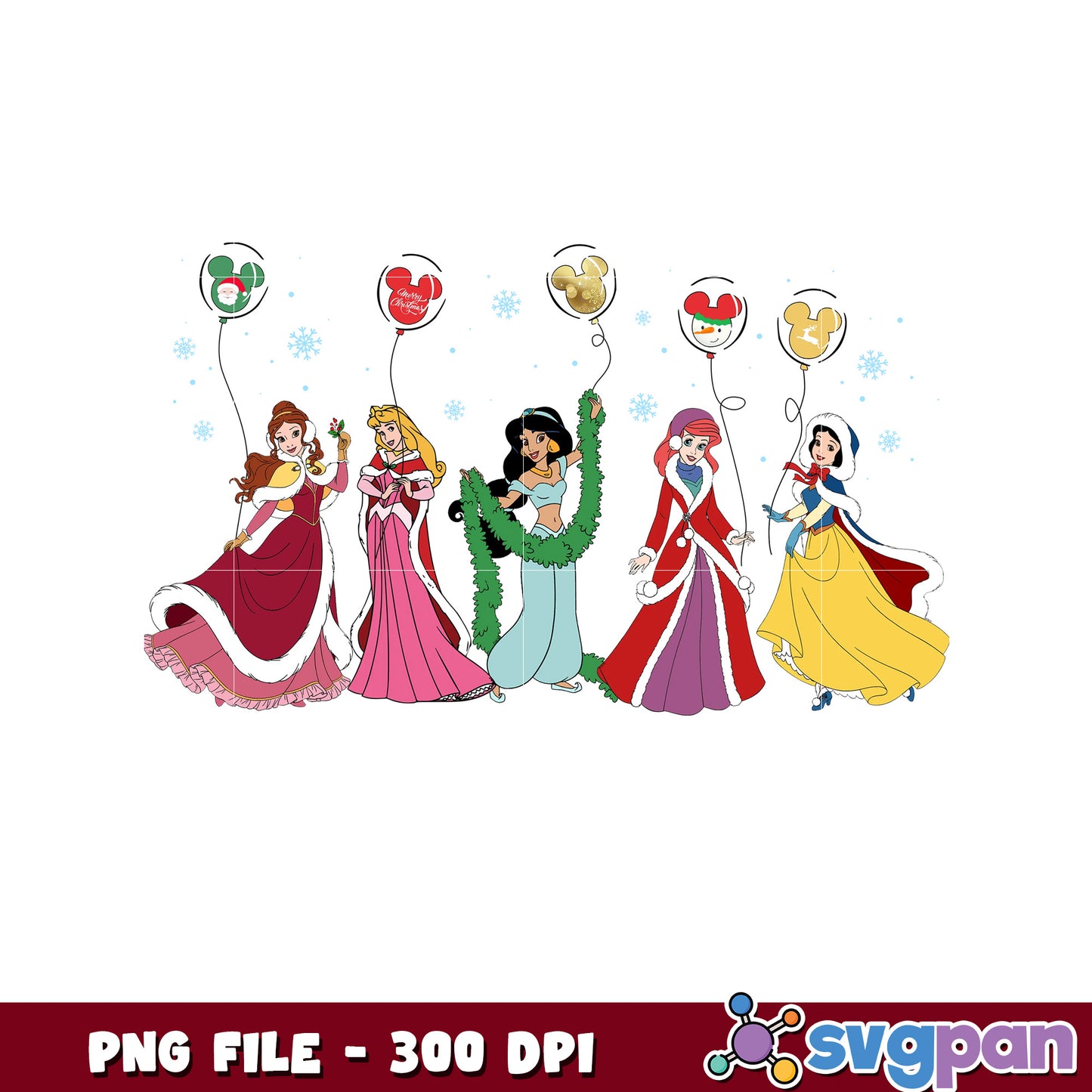 Disney Princesses Christmas PNG