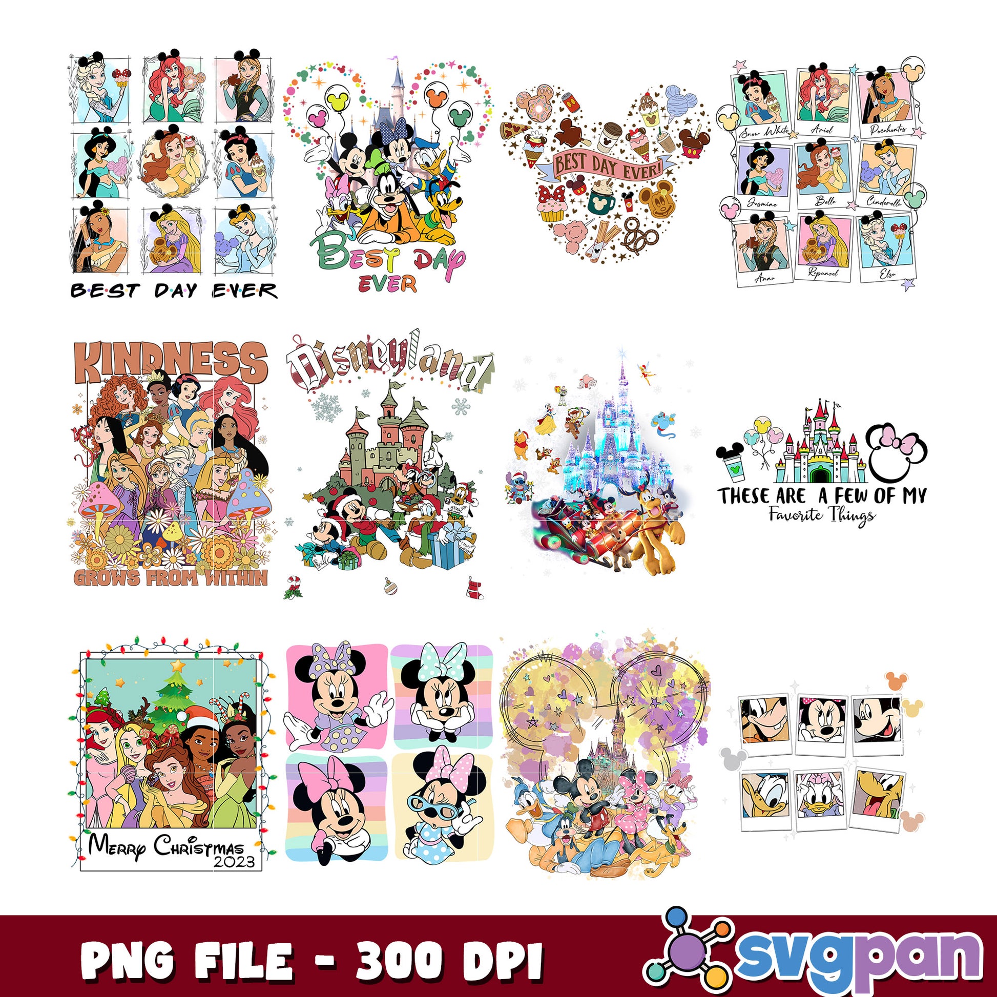 Disney Princesses Mickey Mouse Bundle PNG