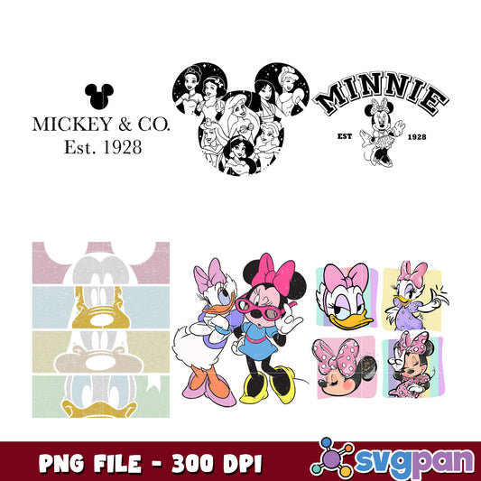Disney Princesses Minnie Mouse PNG Bundle