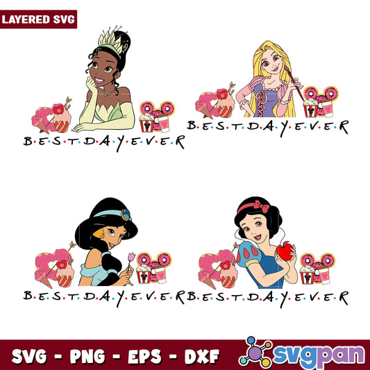 Disney Princesses SVG Bundle Best Day Ever