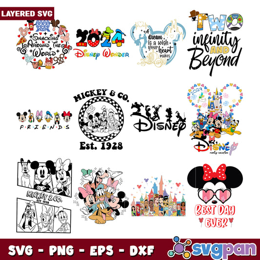 Disney SVG Bundle Mickey Mouse Designs