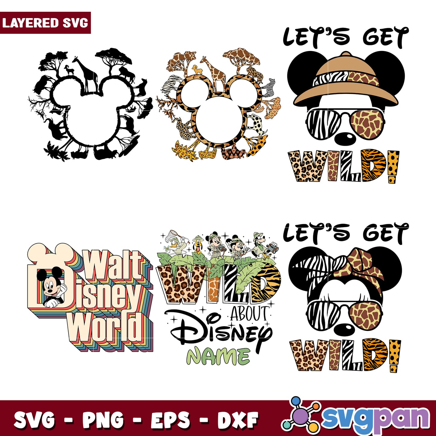 Disney Safari Bundle SVG