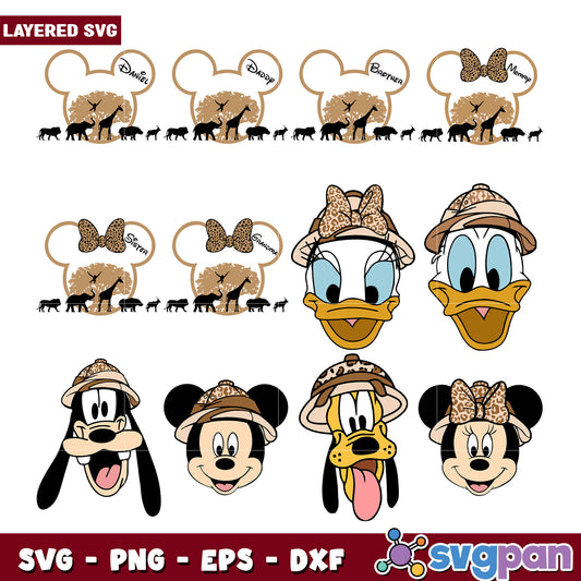 Disney Safari Family SVG Bundle