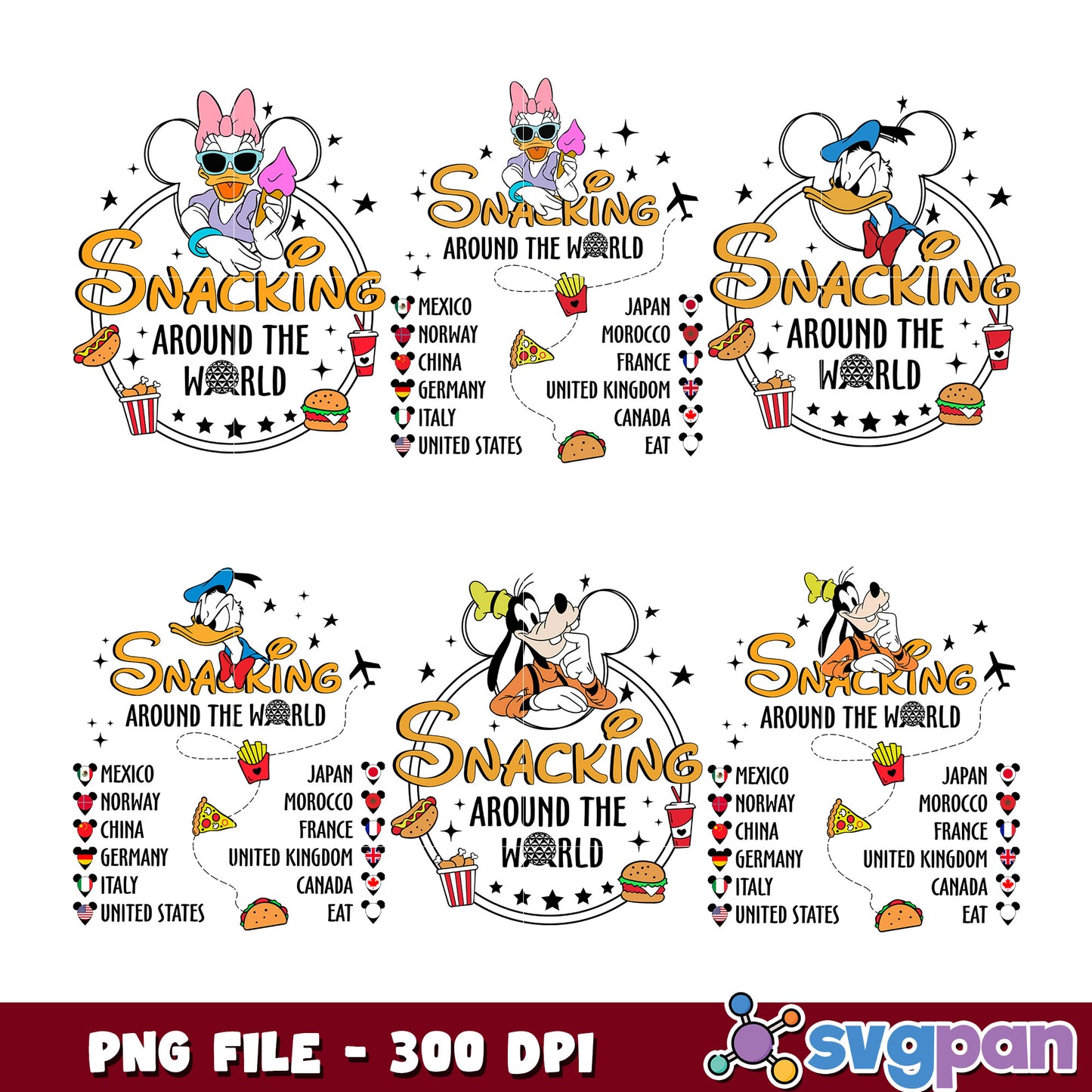 Disney Snacking Around The World PNG