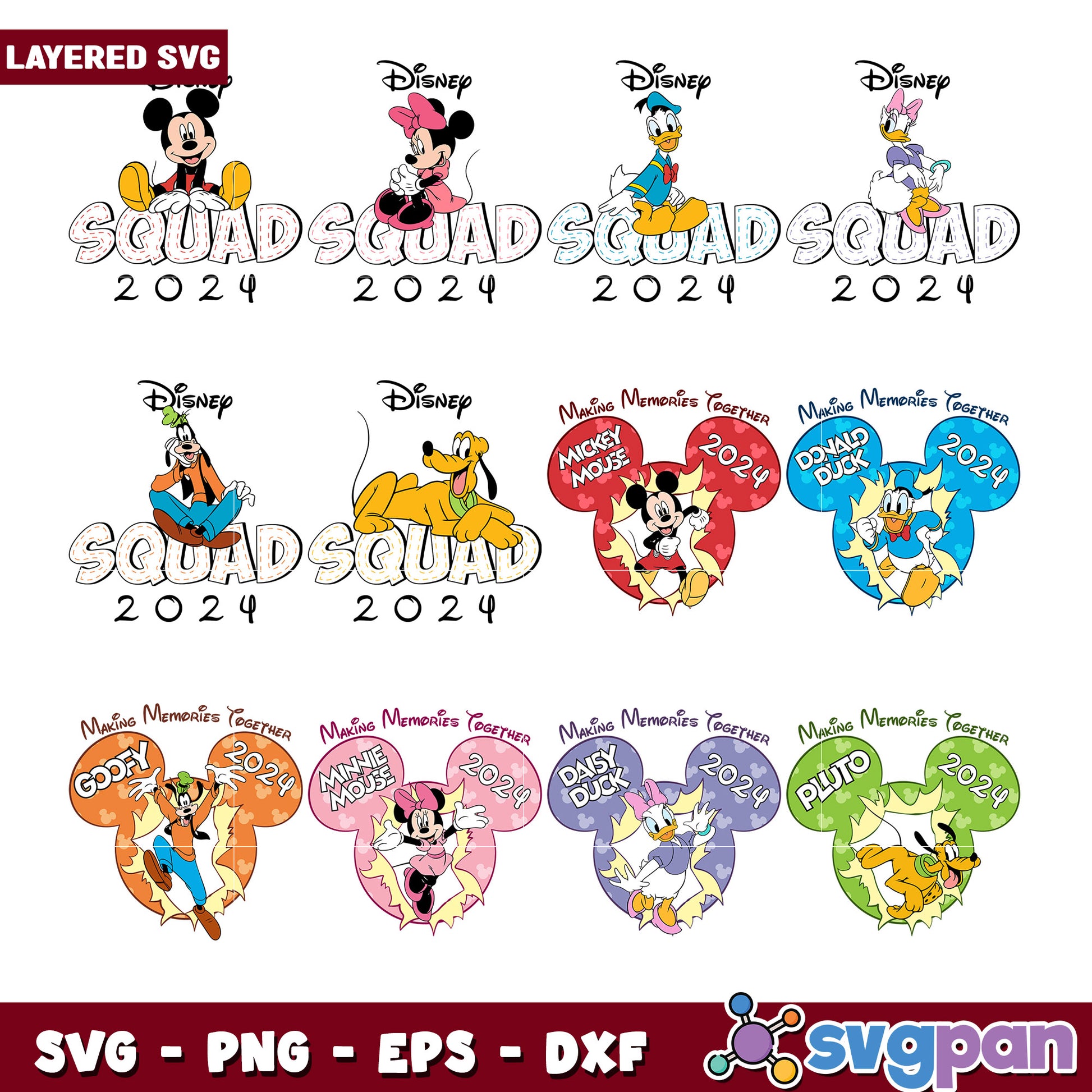 Disney Squad 2024 SVG Bundle