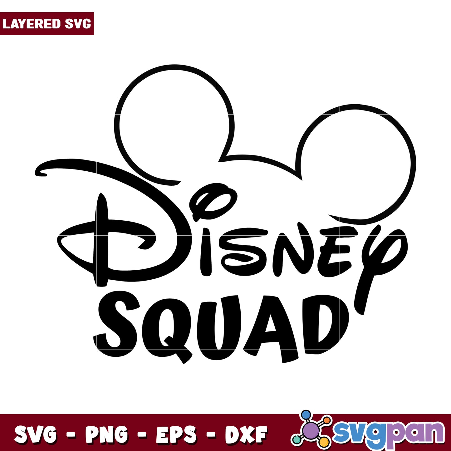 Disney Squad SVG Design for Fun Family Gatherings