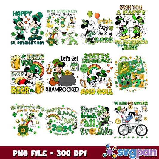 Disney St Patricks Day PNG Bundle