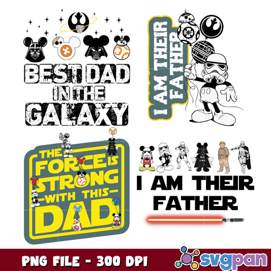 Disney Star Wars Dad PNG Bundle