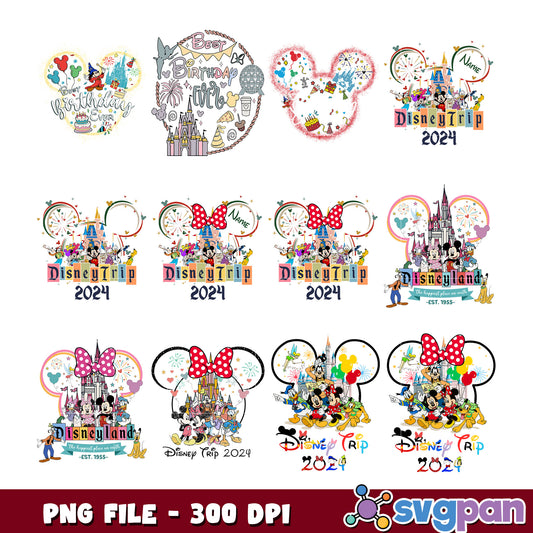 Disney Trip 2024 PNG Bundle