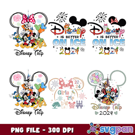 Disney Trip 2024 PNG Bundle 300 DPI