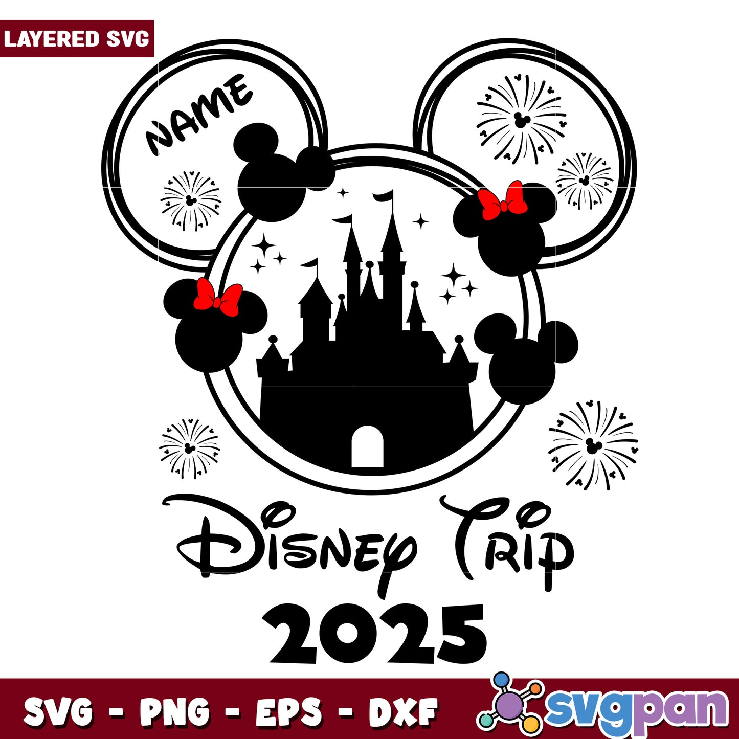 Disney Trip 2025 SVG Mickey Mouse Ears