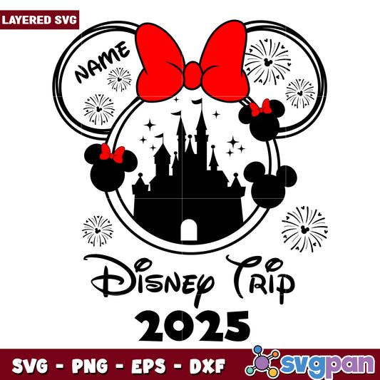 Disney Trip 2025 SVG Minnie Ears Design