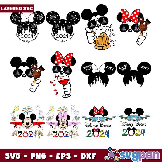Disney Trip Bundle SVG Designs for 2024 Fun