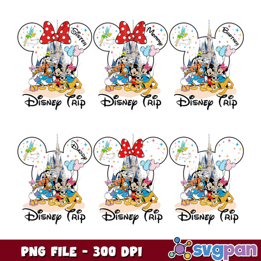 Disney Trip Family Bundle PNG 300 DPI
