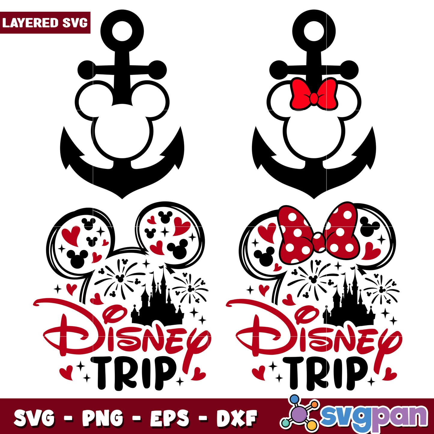 Disney Trip SVG Bundle Anchor & Ears