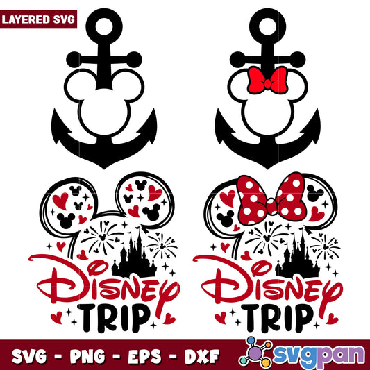 Disney Trip SVG Bundle Anchor & Ears