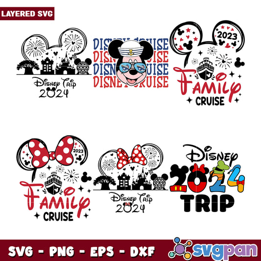 Disney Vacation Bundle SVG Graphics for 2023 2024