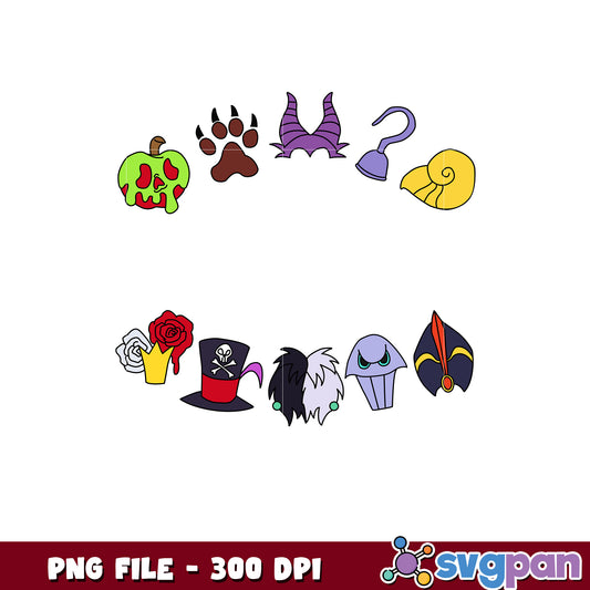 Disney Villain Icons PNG Download