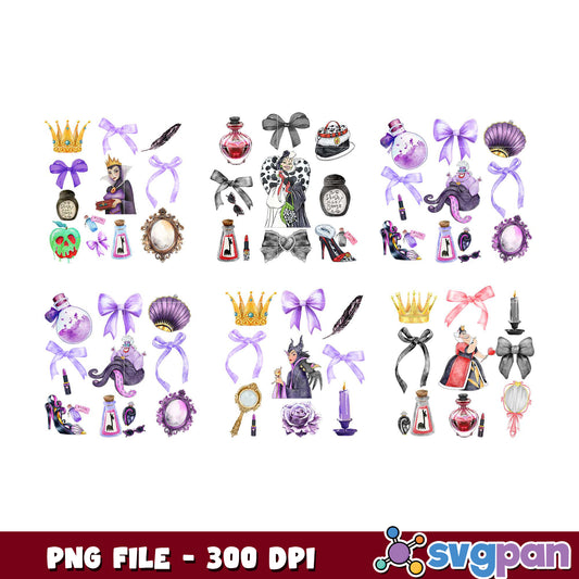 Disney Villain PNG Bundle 300 DPI