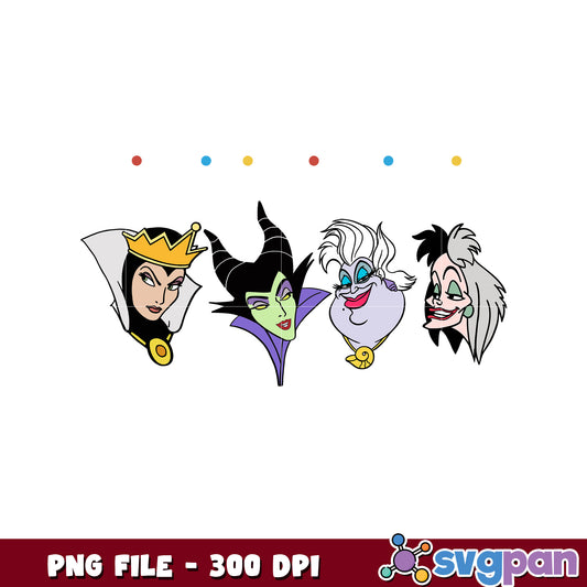Disney Villain PNG Evil Queen, Maleficent, Ursula, Cruella