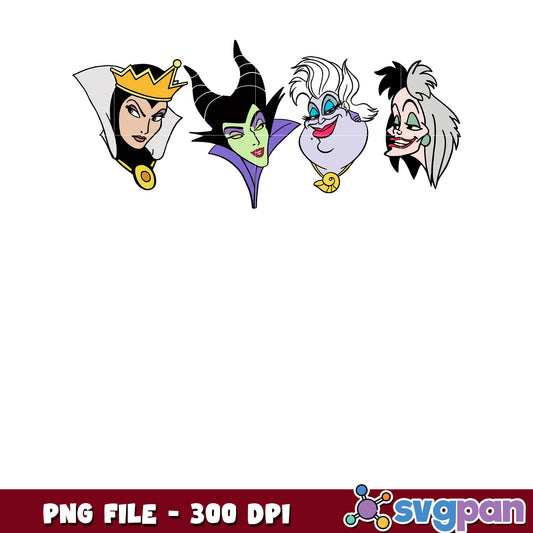 Disney Villain PNG Heads