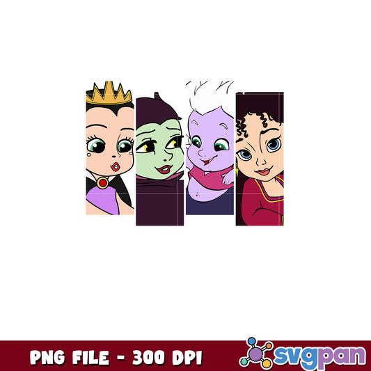 Disney Villains Cute PNG Cartoon