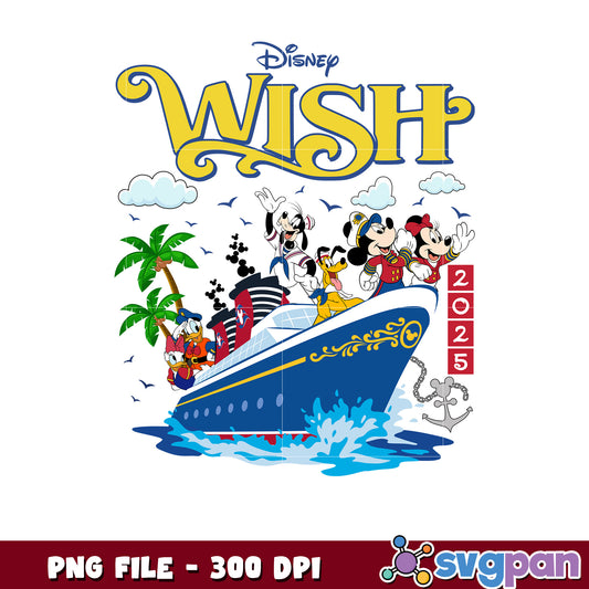 Disney Wish Cruise Ship PNG 2025