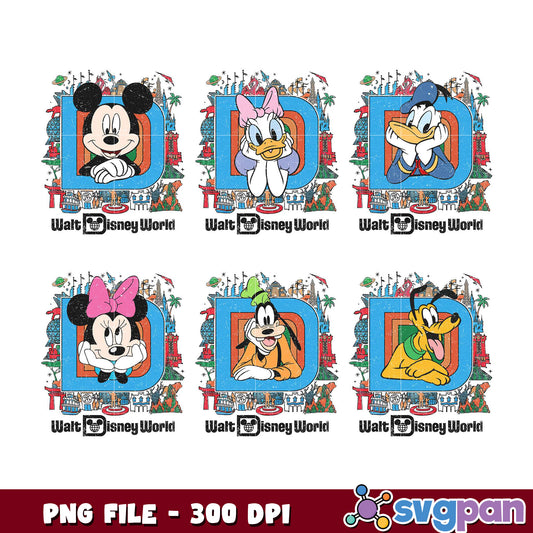 Disney World Characters Bundle PNG 300 DPI