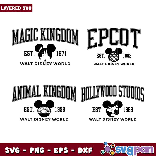 Disney World Parks SVG Bundle