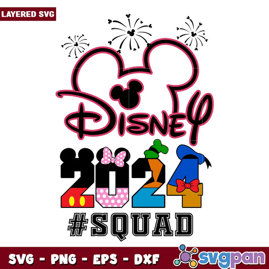 Disney 2024 Trip Magical Castle squad svg, Disney characters svg, Digital Download