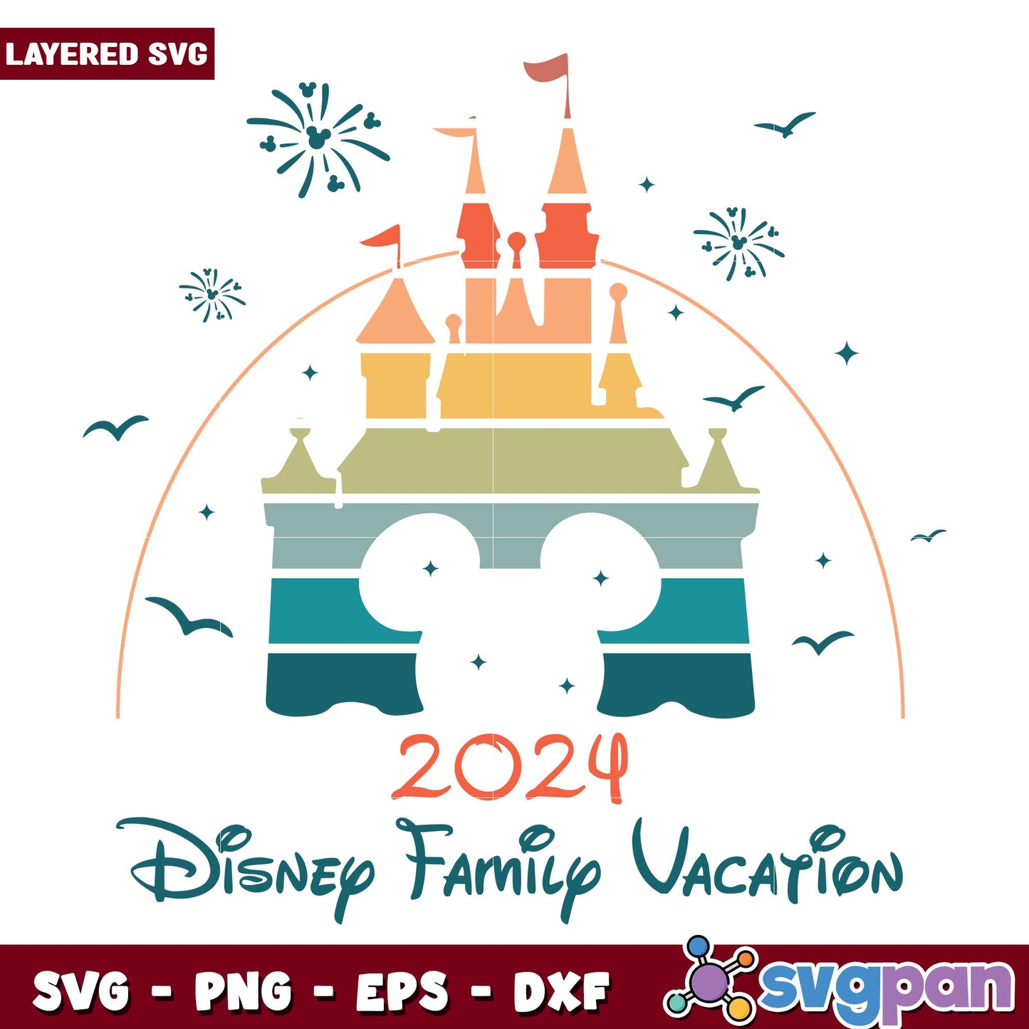 Disney Castle 2024 Magic Kingdom family vaction disney  svg, Disney characters svg, Digital Download