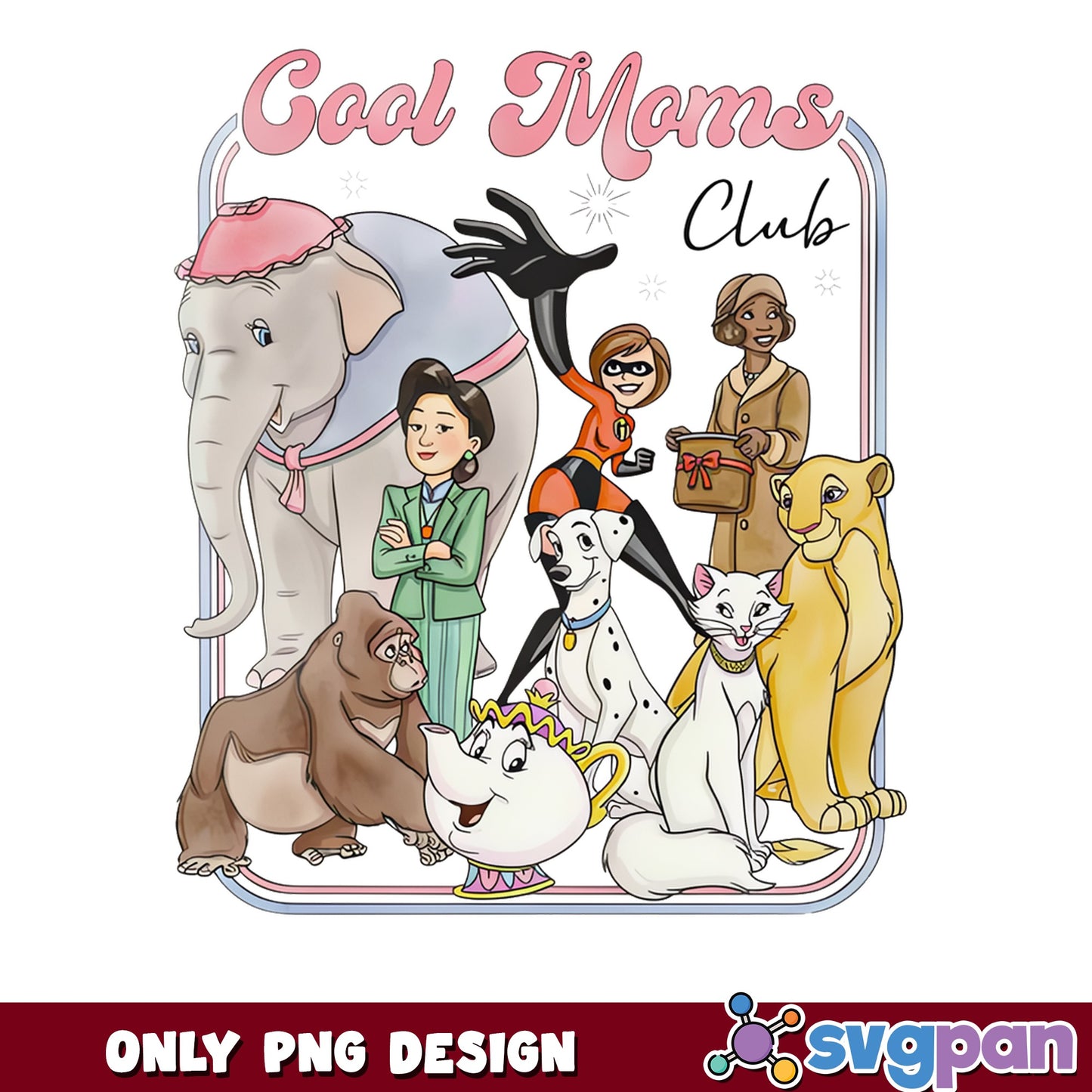 Disney Cool Moms Club PNG, Disney Mothers Day PNG, Mom PNG
