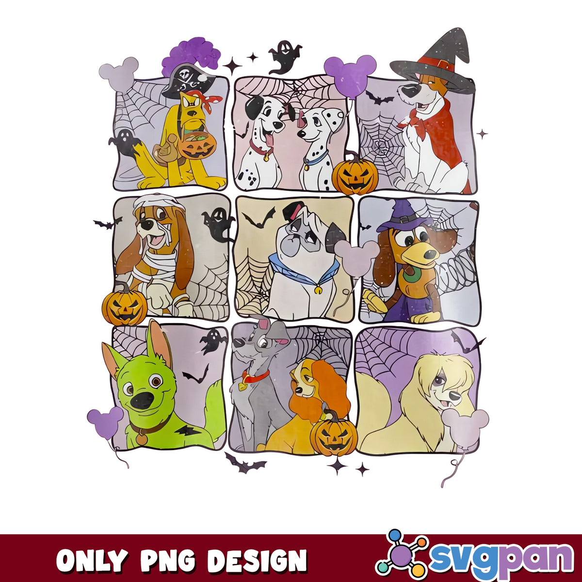 Disney Dogs Halloween Clipart PNG, Pluto 101 Dalmatians Costumes