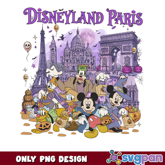 Disney Halloween Disneyland Paris PNG, Mickey Friends Trick Or Treat, Spooky Halloween PNG