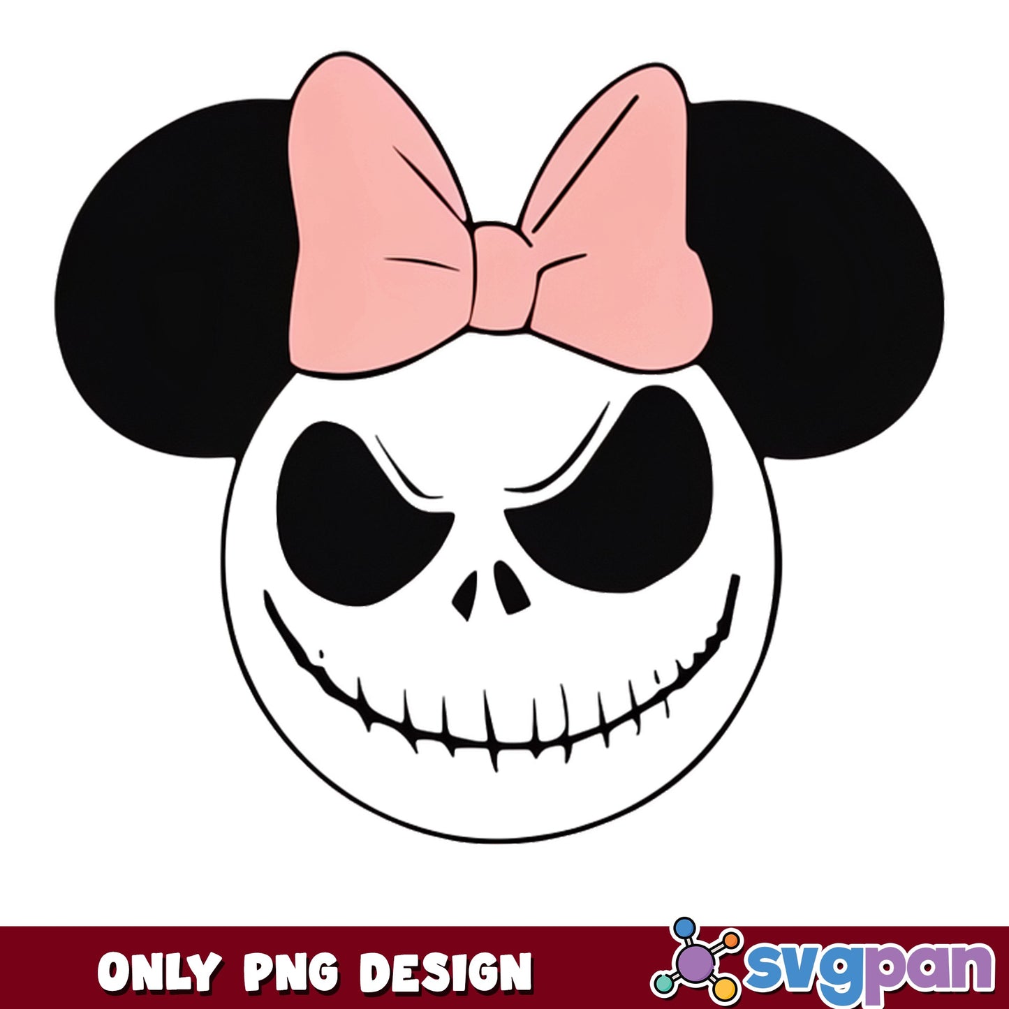 Disney Halloween Minnie Skull PNG, Jack Skellington PNG, Nightmare PNG