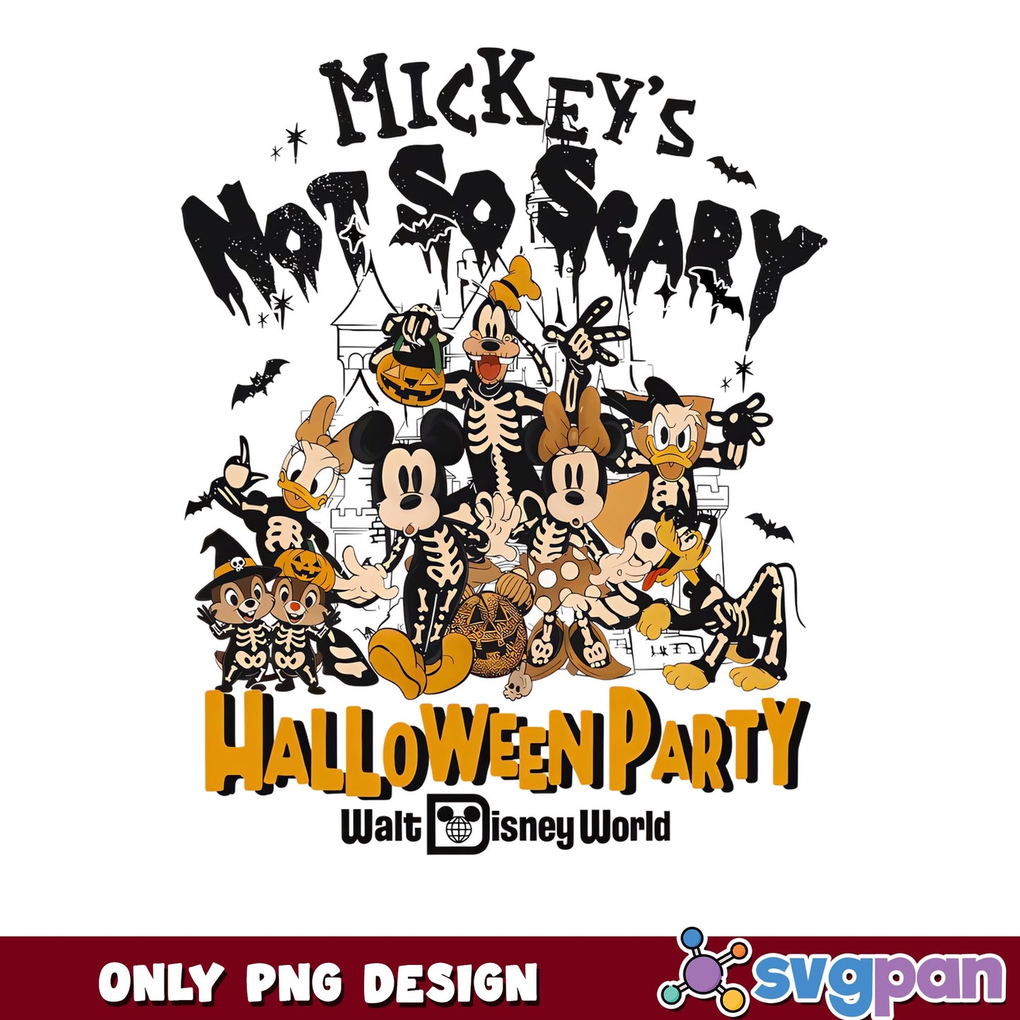 Disney Halloween Party PNG, Mickey Not So Scary, Walt Disney World PNG