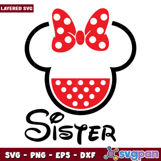 Disney Minnie Mouse sister svg, Disney characters svg, Digital Download