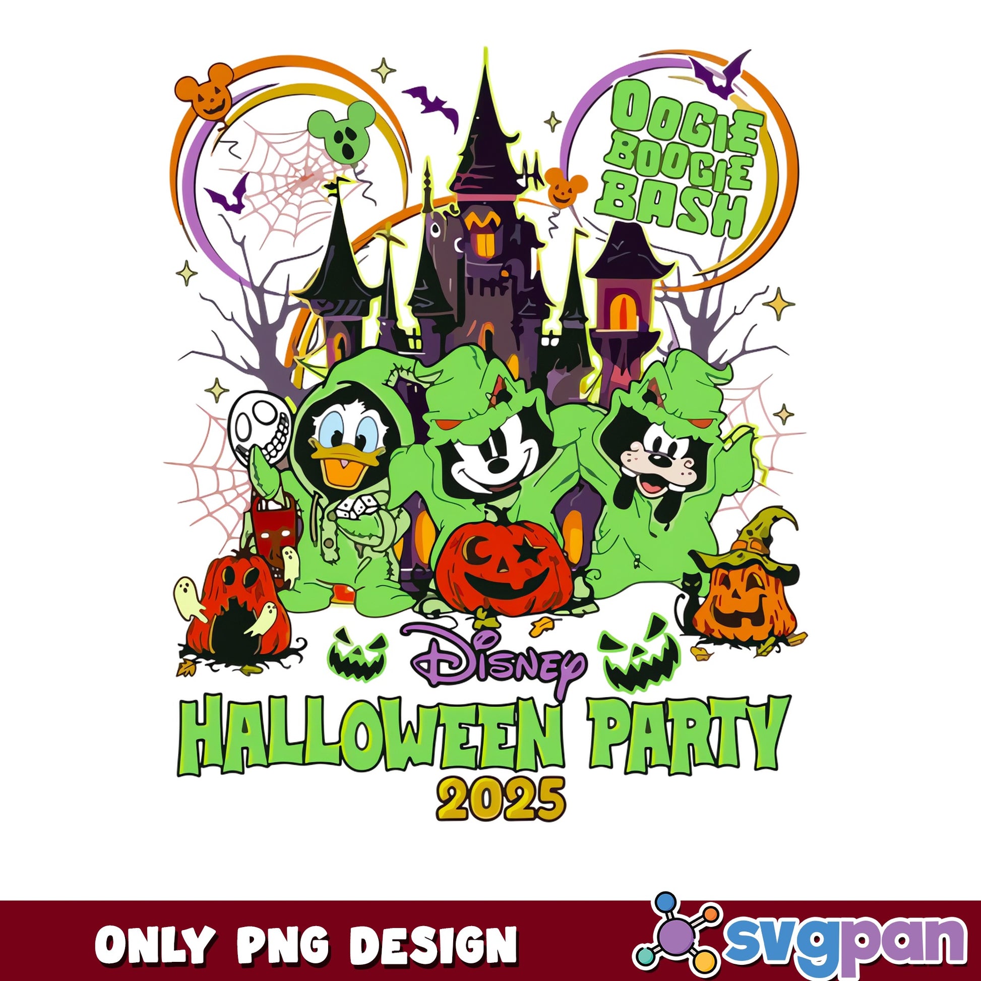 Disney Oogie Boogie Bash Mickey Donald Goofy Halloween PNG, 2025, PNG