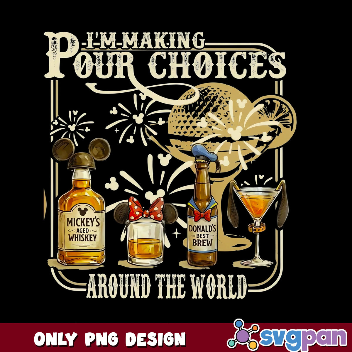 Disney Pour Choices Around The World PNG, Mickey PNG, Epcot PNG
