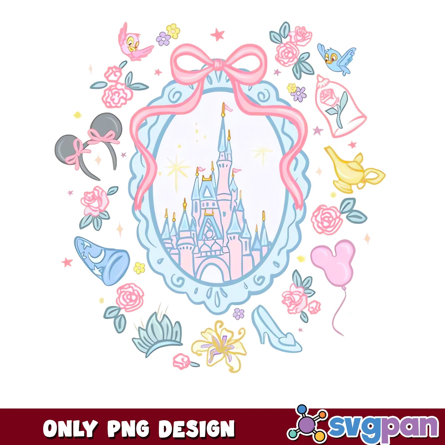 Disney Princess Castle Coquette PNG, Magic Kingdom PNG, Disney PNG