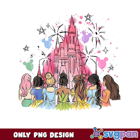 Disney Princess Castle PNG, Princess Squad PNG, Magical Kingdom PNG