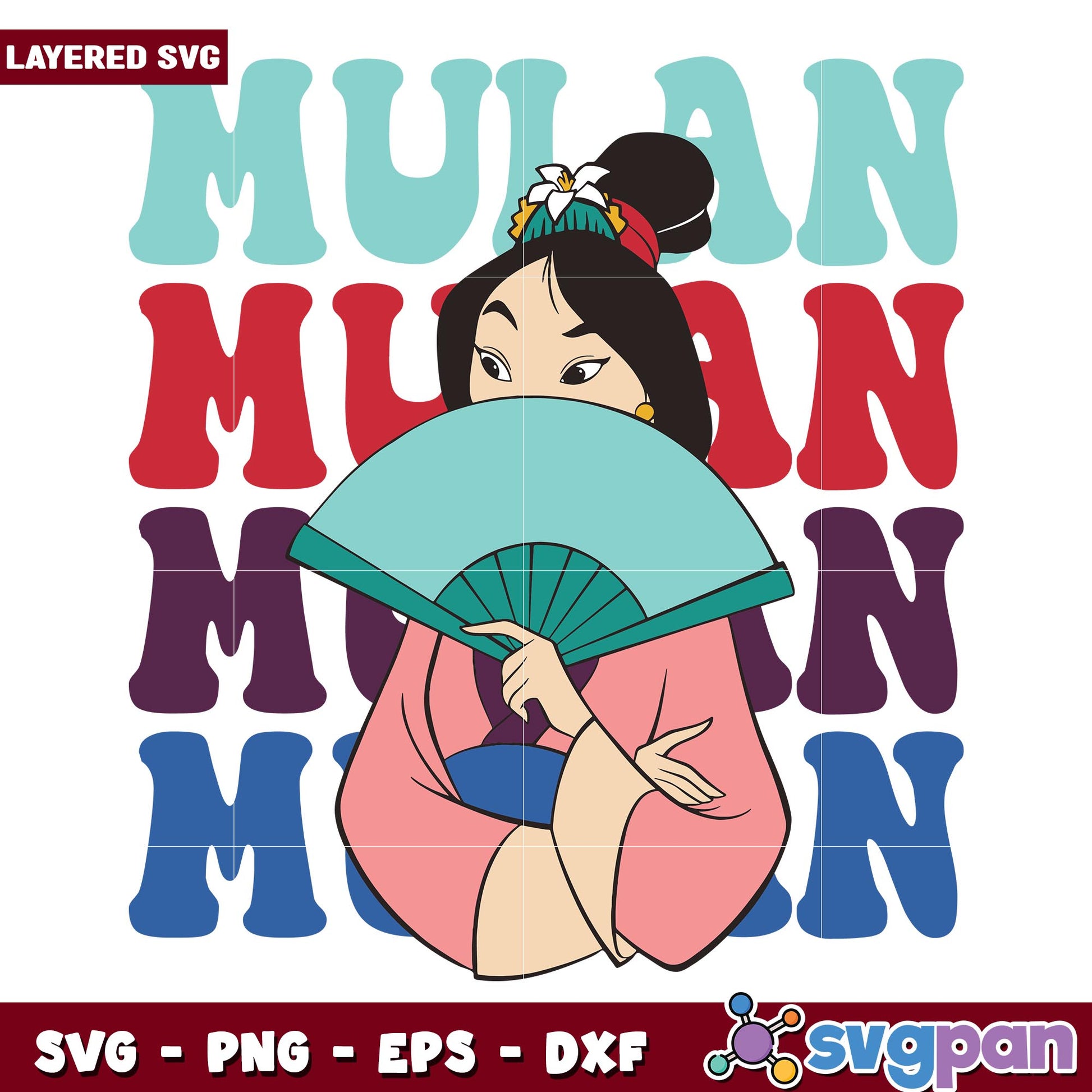 Disney Princess Mulan svg, Disney princess name svg, digital download