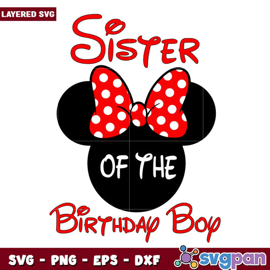 Disney Sister of the Birthday boy svg, Disney characters svg, Digital Download
