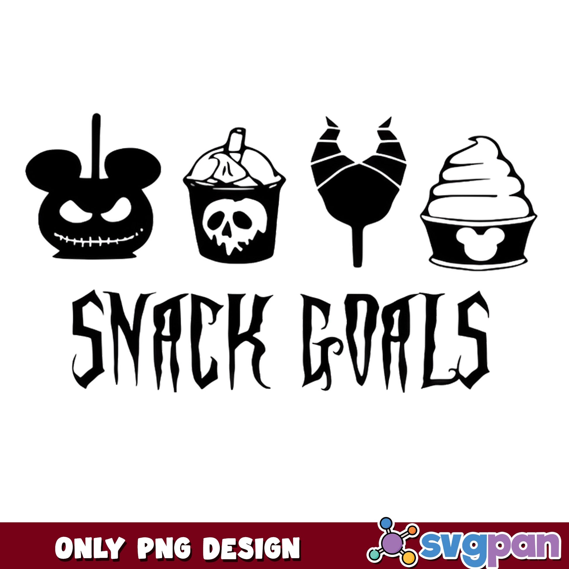 Disney Snack Goals PNG Design, Villain Halloween PNG, Disney PNG