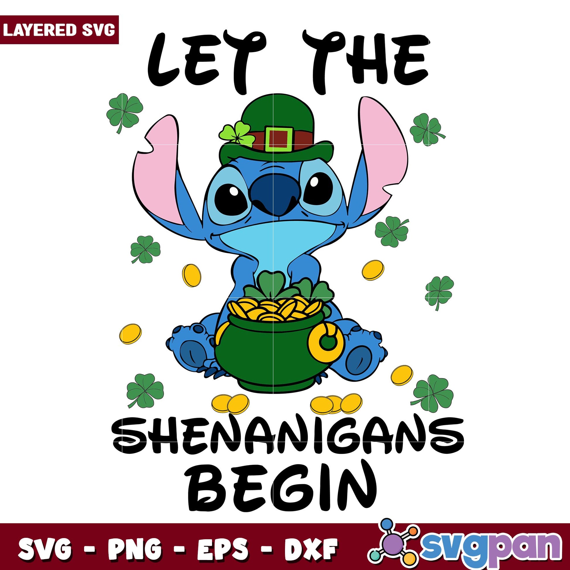 Disney Stitch Let The Shenanigans Begin svg, Disney characters svg, Digital Download